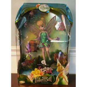 Disney Fairy Brass Tinker Bell Porcelain Doll, NEW